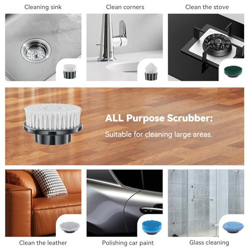 Electric Spin Scrubber Replacement Brush Heads, 7 Pcs Set - Image 4