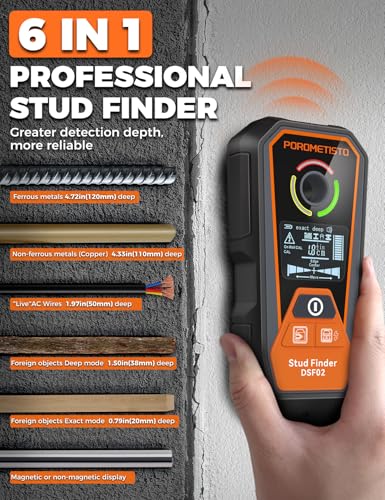 Rechargeable 6 in 1 Stud Finder Wall Scanner | Home Repair - Image 3