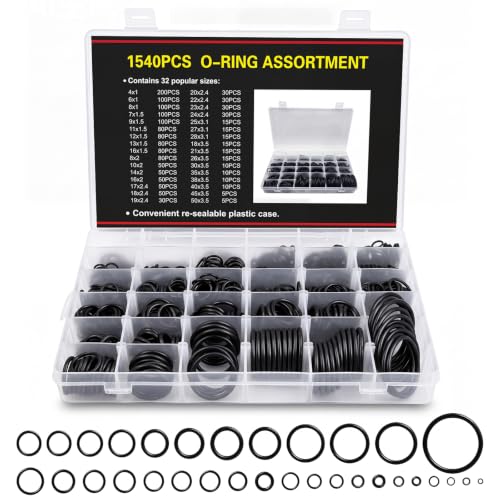 1540 Pcs Rubber O Ring Assortment Kit with 32 Sizes, Leak Repair - Image 2