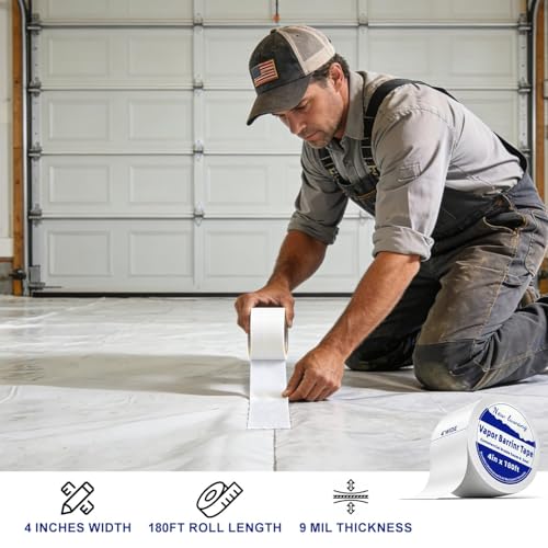 Vapor Barrier Tape 4" x180' 10 Roll Waterproof Seam Tape - Image 5
