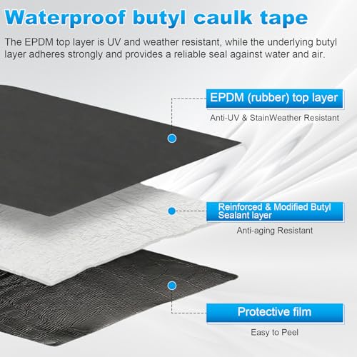 45 mil EPDM Rubber Butyl Sealant Tape - 12 Inches X 32 | Home Repair - Image 4