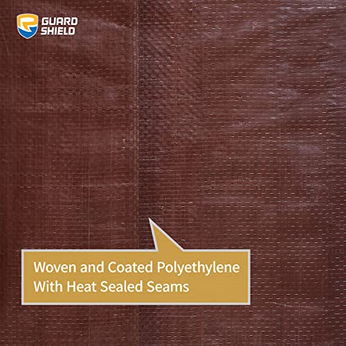 GUARD SHIELD Brown/Green Tarp Waterproof 8x10 Feet All Purpose - Image 6