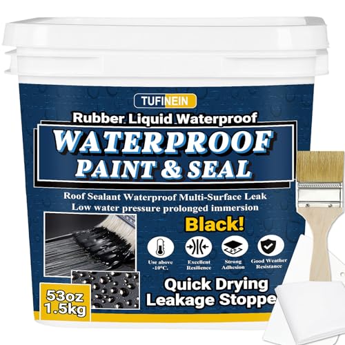 Rubber Liquid Waterproof Sealant, TUFINEIN 53oz/1.5kg | Home Repair - Image 2