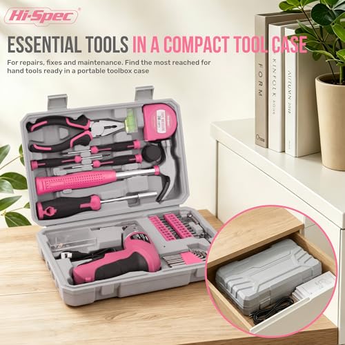 Hi-Spec 4V Electric Ladies Screwdriver Tool Kit Compact | Hand Tools - Image 8
