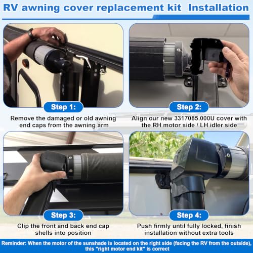 3317085.000U RV Awning Motor Cover Kit Replacement for Dometic - Image 8