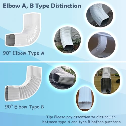 VYH Downspout Gutter Elbows （Positive Elbow，90 Degrees 2x3 Style - Image 3