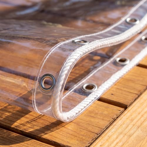 Clear Tarps Heavy Duty Waterproof, 14 Mil Clear Vinyl Tarp - Image 4