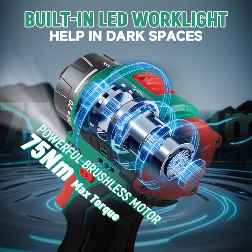 Hoteche Cordless Brushless Screwdriver - 2.0Ah Battery | Hand Tools - Image 5