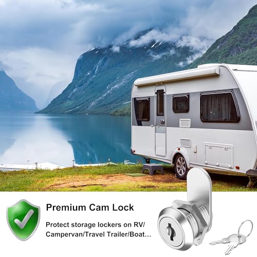 2 Pack Cabinet Locks with Keys, 5/8" Cam Lock Keyed Alike - Image 6