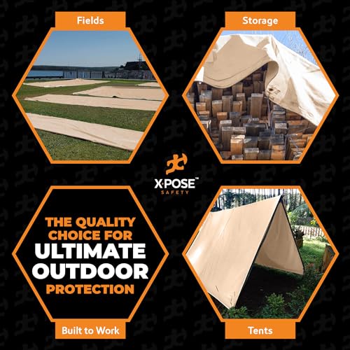 Heavy Duty Tan Poly Tarp 6' X 10' - Multipurpose Protective Cover - Image 3
