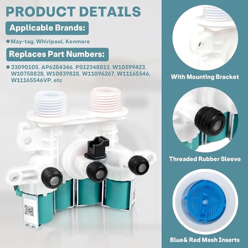 W11165546 W11096267 Washer Water Inlet Valve for Maytag Whirlpool - Image 7