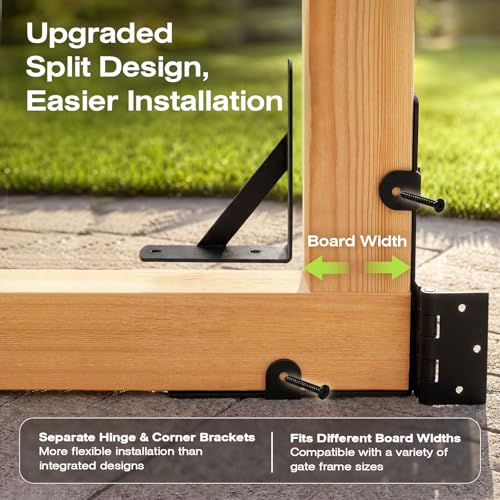 YQE 2 Sets Anti Sag Gate Kit for Wooden Fence, Heavy Duty - Image 5