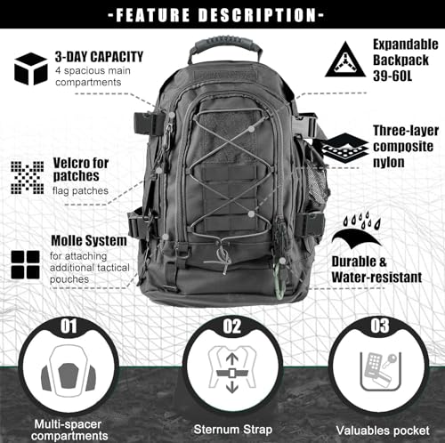Miramrax Tactical Backpack Military Army Daypack - Assault - Image 6