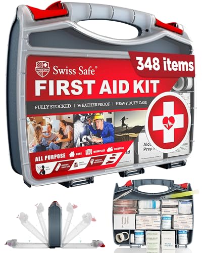 Swiss Safe 2-in-1 348 Pcs Large First Aid Kit for Camping - Image 2