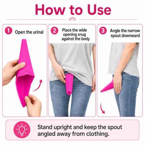 Portable Female Urinal, Leak-Resistant Foldable Pee Funnel - Image 4