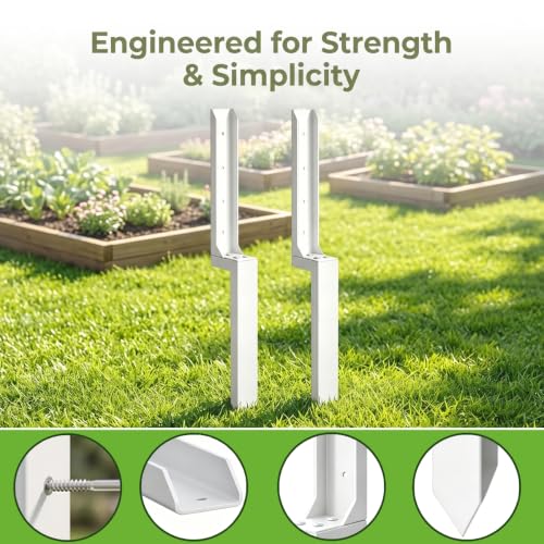 2 Pack Fence Post Repair Kit,Heavy Duty Fence Post Anchor - Image 4