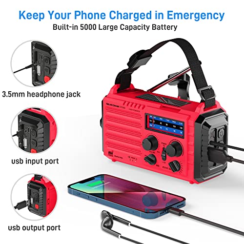 Emergency Weather Radios Portable AM FM SW Solar Hand - Image 6