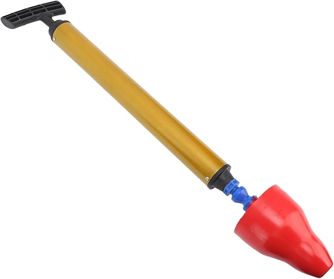flexman Toilet Plunger, Multifunctional Heavy Duty Drain Clog Remover, High Pressure Air Drain Blaster Plunger for Clogged Pipe Floor Drain Bathroom (Red)