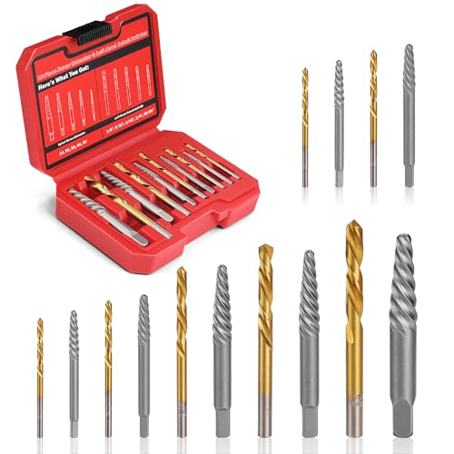 14 Pieces Screw Extractor Set Left Hand Drill Bits Set - Image 2