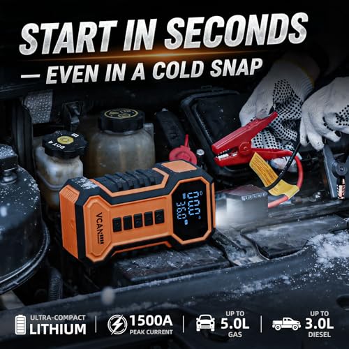 Jump Starter with Air Compressor Car Emergency Kit for Women, Men - Image 4
