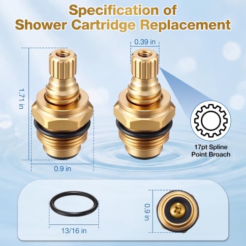 2 Pack Shower Faucet Stem, Compatible with Phoenix 41-5-0 - Image 3