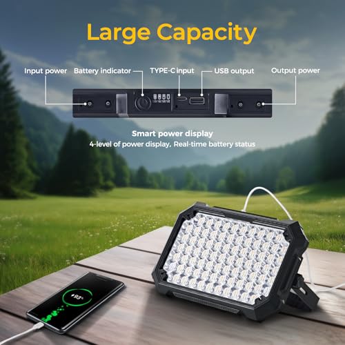 300W LED Solar Work Light Rechargeable, 8000LM LED Solar | Home Repair - Image 6