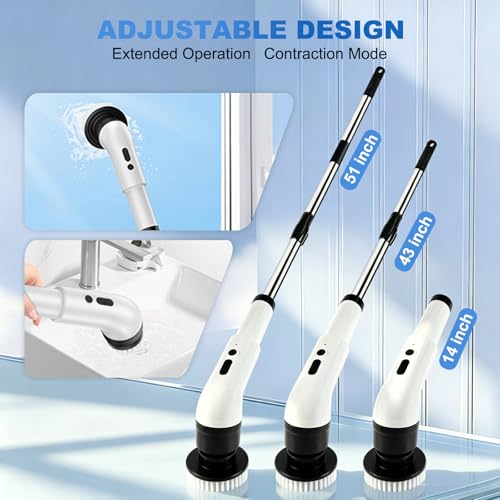 Electric Spin Scrubber, Cordless Shower Scrubber with 9 - Image 6