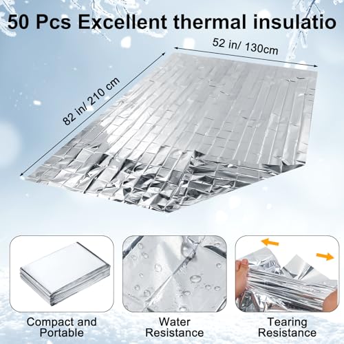 200 Pcs Thermal Blankets Winter Warmth Set Bulk, Classic - Image 3