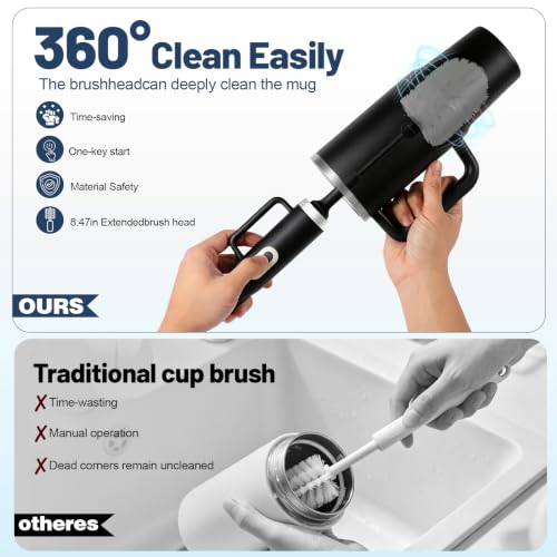 2 in 1 Electric Bottle Brush Set with Straw Cleaner - Image 6