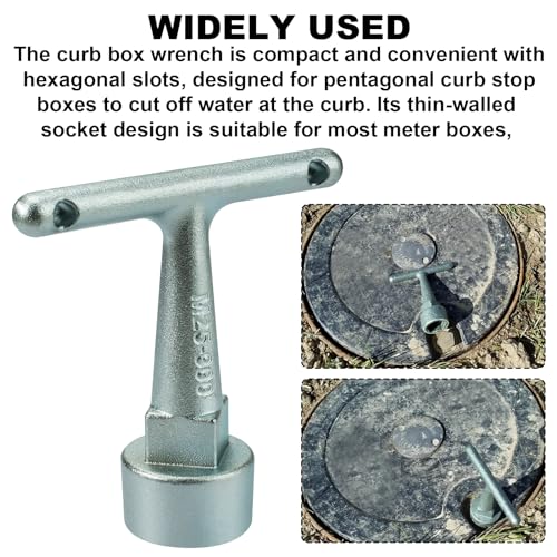 Water Meter Wrench for Pentagon Socket, Curb Stop Wrench - Image 6