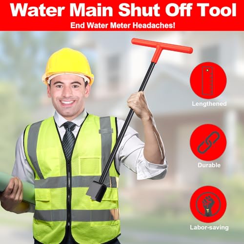 17" Water Meter Key & Water Shut-Off Tool with 4-Way Utility Key - Image 7