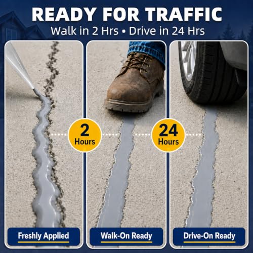 JDiction Concrete Crack Filler, Self-Leveling Flexible Repair - Image 6