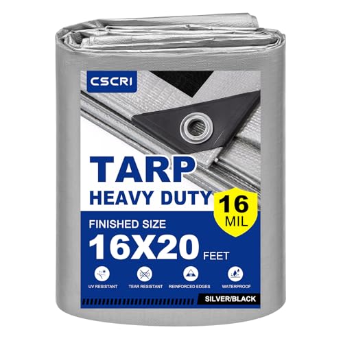 16Mil Tarps Heavy Duty Waterproof 16x20 Finished Size - Image 2