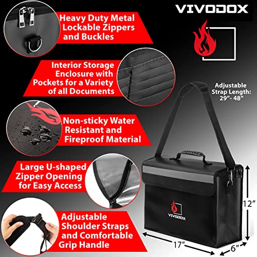 Fireproof Document Bag - Large (17" x 12" x 6") Fireproof - Image 3