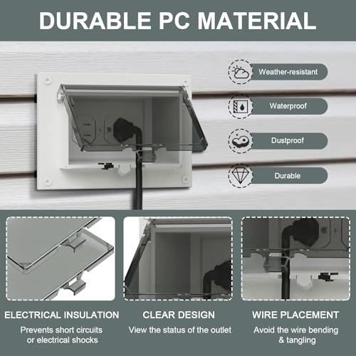 Horizontal Outdoor Outlet Cover, Type 3r Enclosure Cover - Image 5