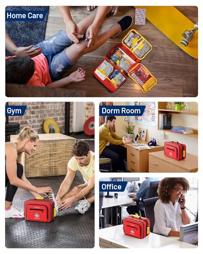 KAUGIC 500PCS First Aid Kit for Travel, Camping, Home - Image 3