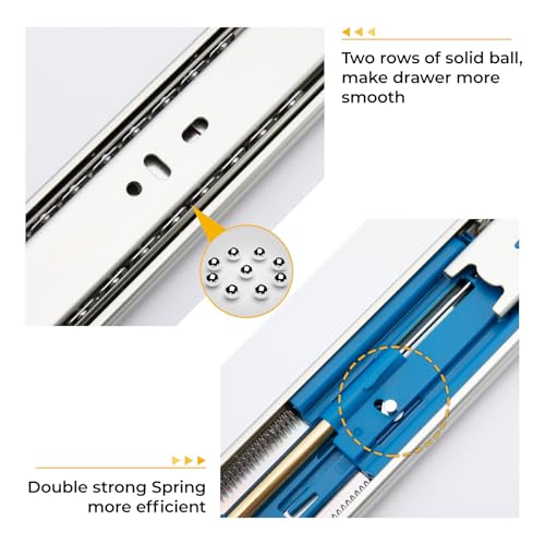 Goldenwarm 5 Pair 12 Inch Soft Close Drawer Slides - Image 4