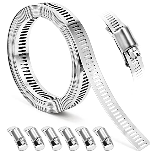 Homanu Hose Clamps Stainless Steel DIY 8.5 FT Metal Strap - Image 2