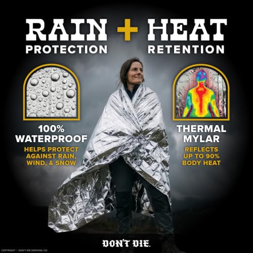 Emergency Blanket – 5 Pack – Thermal Mylar Foil Space Blankets - Image 3