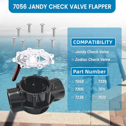 7056 2Pcs Check Valve Covers with Flapper Compatible with Jandy - Image 4