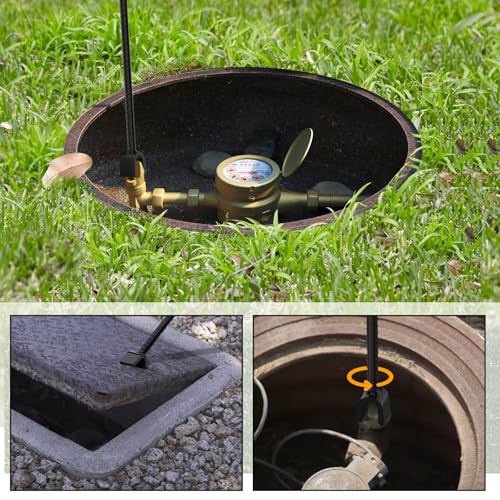Eapele Water Meter Key 16 inch Enforced Steel T-Handle With 4-way - Image 7