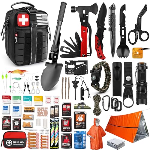 Survival First Aid Kit, 190 Pcs Survival Gear and Medical - Image 2