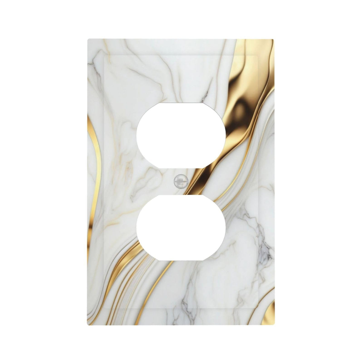 White Gold Grey Marble Outlet Covers Light Switch Cover | Home Repair - Image 1