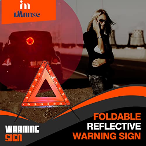 Emergency Roadside Reflective Triangles Warning Safety Kit - Image 5