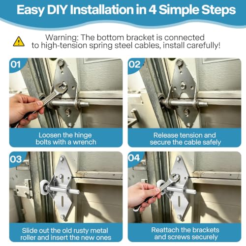 Garage Door Hardware Kit, White, Fits 16x7 & 18x7 Doors - Image 7