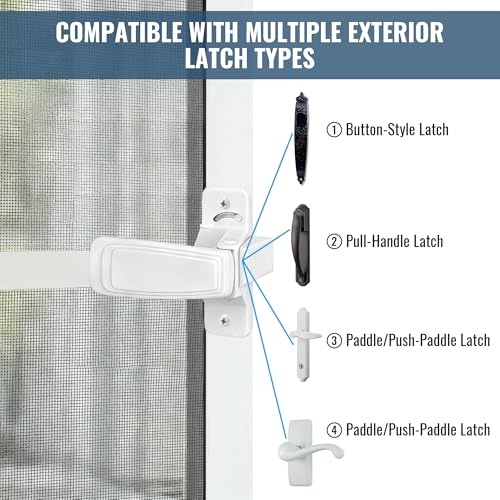 Screen Door Latch Replacement Kit, for Non-spring Loaded Strike - Image 4