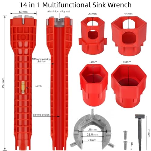 14-in-1 Faucet & Sink Installer Wrench Kit for Tight Spaces - Image 3