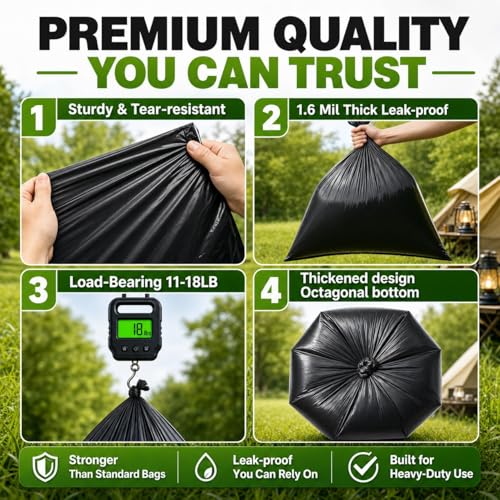 Portable Toilet Bags, 100 Pack Biodegradable Camping - Image 4