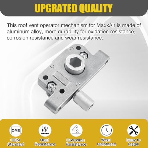 10A20281K1 RV Roof Fan Vent Cover Lid Lift Gear Operator - Image 7