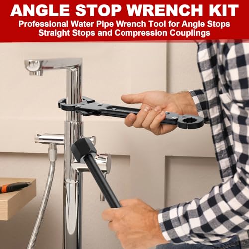 5 Pcs Compression Sleeve Puller Kit, Angle Stop Wrench Tool - Image 7